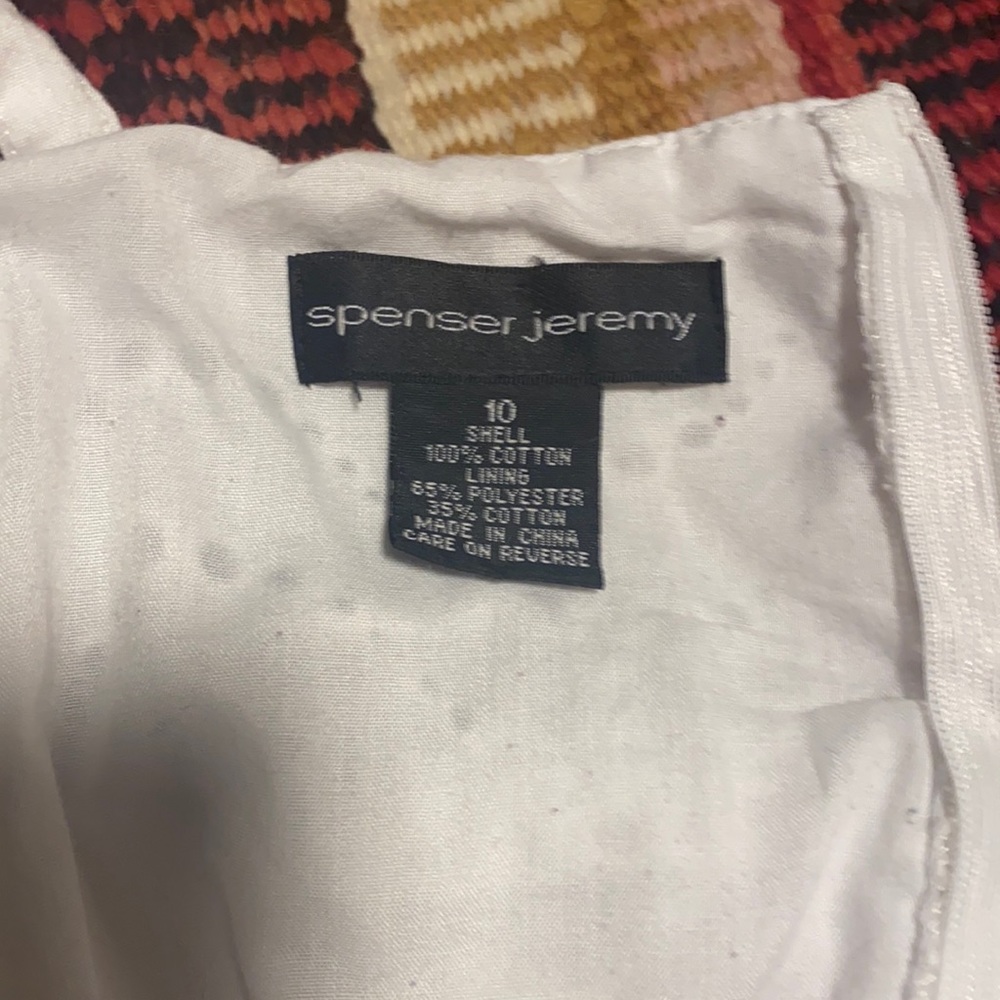 Ladies White Cotton Lined Eyelet summer dress